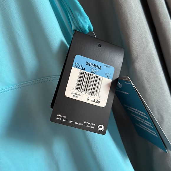 Nike Dri-FIT Advantage Women's M Tennis Tank Top Shirt blue/white - Picture 3 of 4